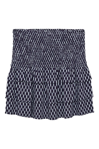 Jupe froncée volants - Bleu marine