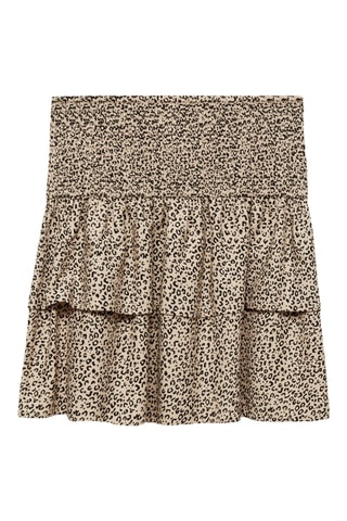 Jupe volants léopard - Beige