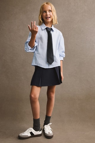 Minijupe plissée - Bleu marine