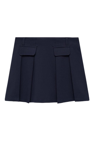 Minijupe plissée - Bleu marine