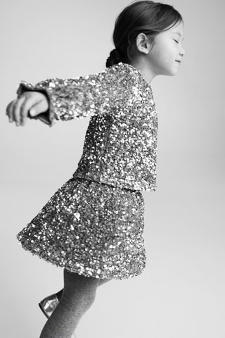 Jupe à paillettes - Argenté