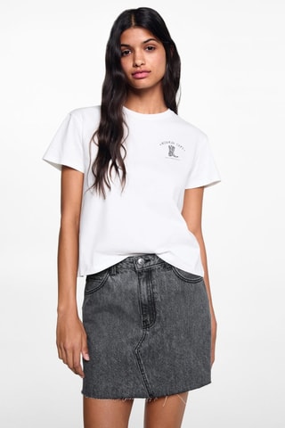 Minijupe en jean - Gris