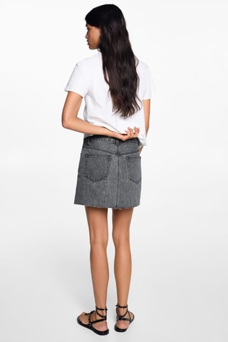 Minijupe en jean - Gris