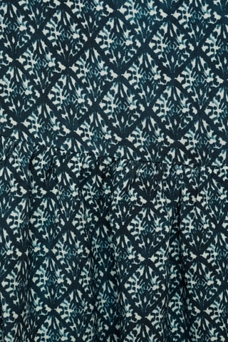 Jupe imprimée volant - Bleu marine