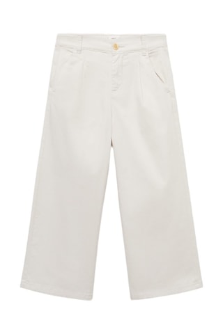 Jupe-culotte à pinces - Ecru