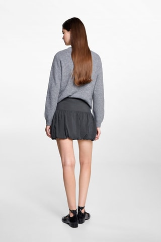 Minijupe boule fermeture Éclair - Anthracite