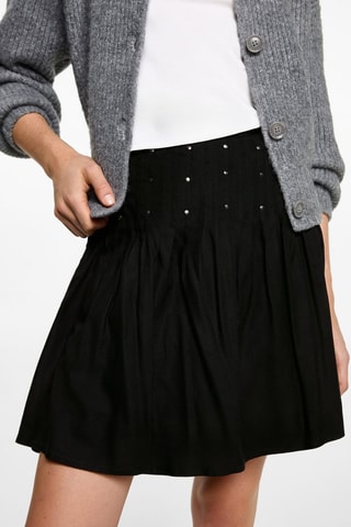 Jupe décorée de clous - Noir