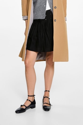 Jupe décorée de clous - Noir