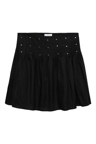 Jupe décorée de clous - Noir