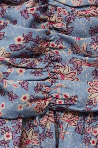 Jupe imprimée florale - Bleu ciel