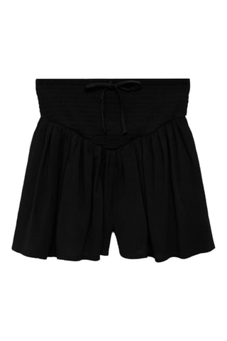 Jupe short froncée - Noir