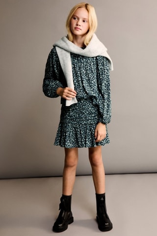 Jupe imprimée florale - Vert