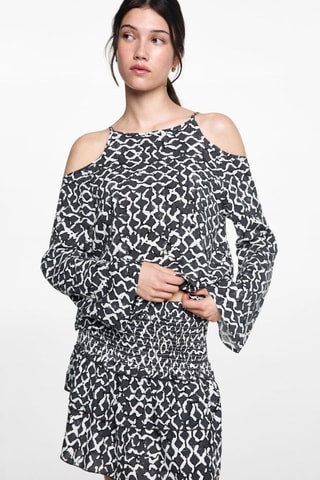 Jupe froncée volants - Anthracite