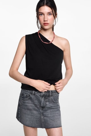 Minijupe en jean - Gris