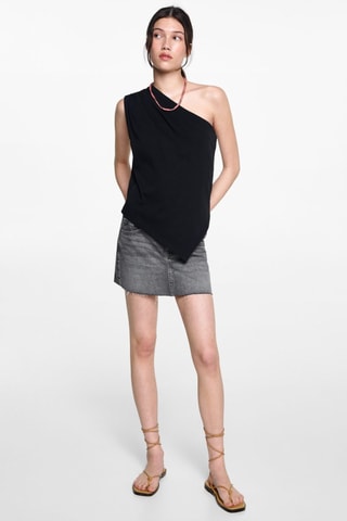 Minijupe en jean - Gris