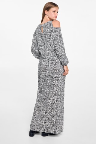 Jupe midi léopard - Bleu marine