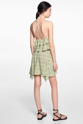 Jupe asymétrique imprimée - Vert