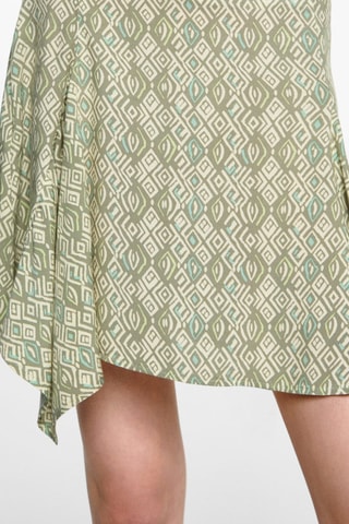 Jupe asymétrique imprimée - Vert