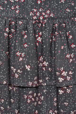 Jupe imprimée volants - Anthracite