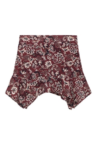 Jupe asymétrique imprimée - Grenat