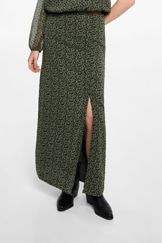 Jupe longue imprimée - Noir