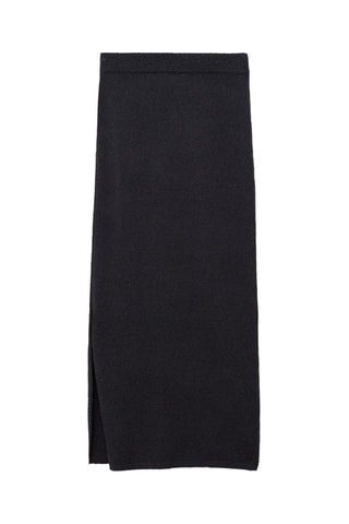 Jupe longue fente sur le côté - Bleu marine