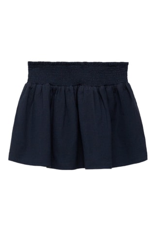 Jupe coton et lin - Bleu marine