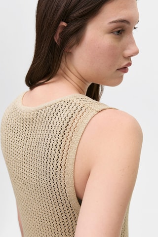 Gilet maille ajourée - Noir