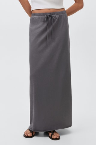 Jupe longue maille - Anthracite