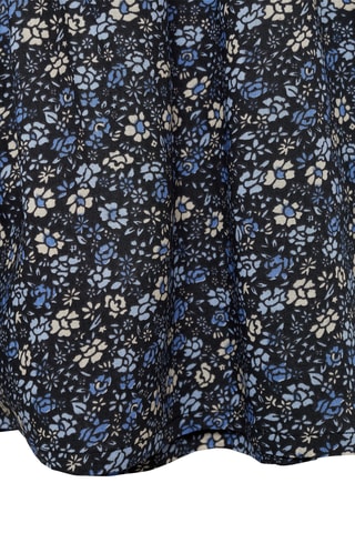 Blouse brodée fleurs - Bleu