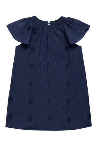 Robe courte brodée - Bleu marine