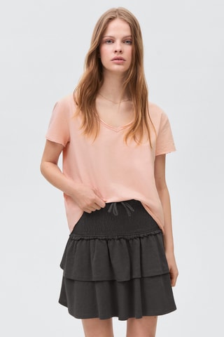 Jupe froncée volants - Bleu clair