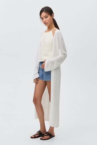 Top maille ajourée - Blanc cassé