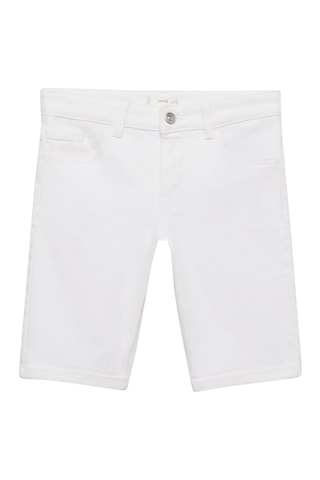 Bermuda jean - Blanc