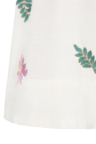 Robe à broderie florale - Beige