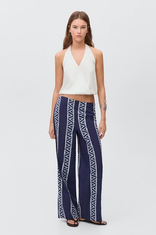 Haut croisé emmanchures américaines - Blanc cassé