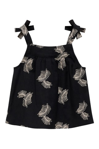 Blouse détails brodés - Noir