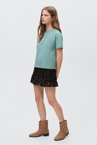 Jupe froncée volant - Noir