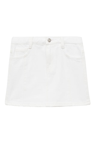 Minijupe en jean - Blanc