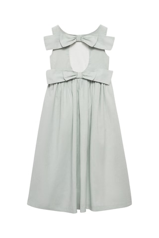 Robe lin noeud - Bleu