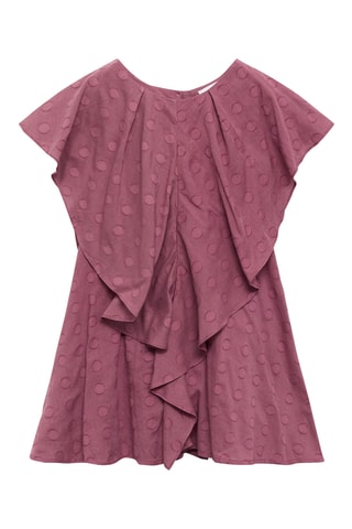 Robe pois volants - Violet