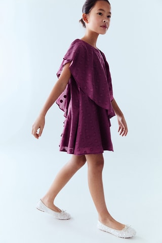 Robe pois volants - Violet