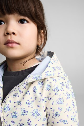 Parka imperméable capuche - Blanc cassé