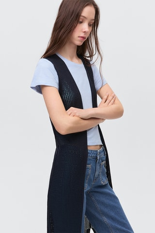 Gilet long - Bleu marine