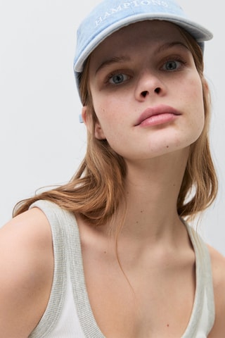 Top empiècement contrastant - Blanc cassé