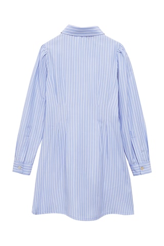 Robe chemisier à rayures - Bleu