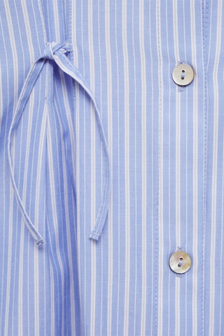 Robe chemisier à rayures - Bleu