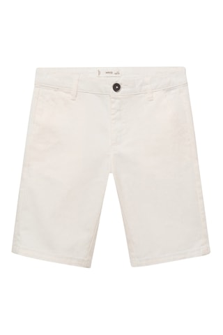 Bermuda style chino en coton - Blanc