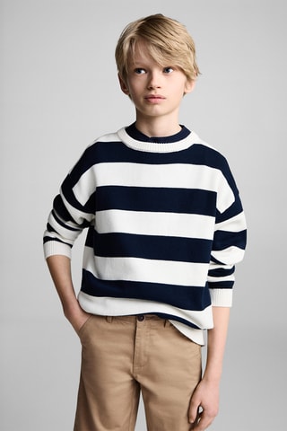 Bermuda style chino en coton - Blanc