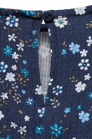 Robe courte fleurs - Bleu marine